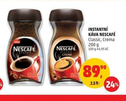 INSTANTNÍ KÁVA NESCAFÉ Classic, Crema 200 g