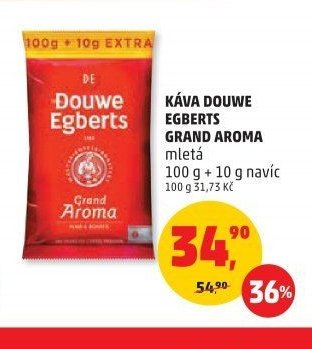 KÁVA DOUWE EGBERTS GRAND AROMA mletá 100 g + 10 g navíc