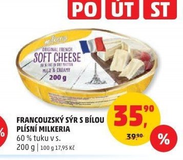 Francouzský sýr s bílou plísní Milkeria 200 g