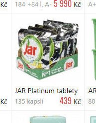 JAR Platinum tablety 135 kapslí