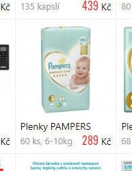 Plenky PAMPERS 60 ks, 6-10kg