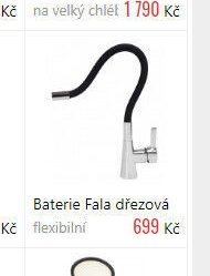 Baterie Fala dřezová flexibilní