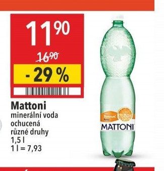 Mattoni minerální voda ochucená