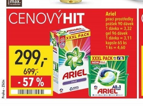 Ariel prací prostředek