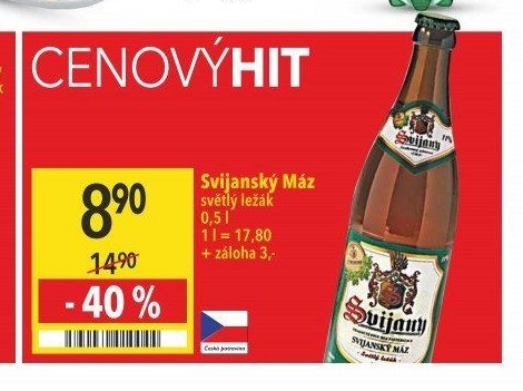 Svijanský Máz světlý ležák