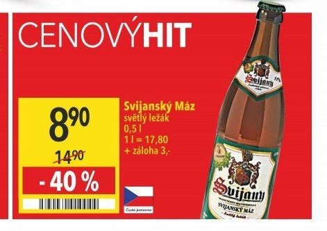 Svijanský Máz světlý ležák