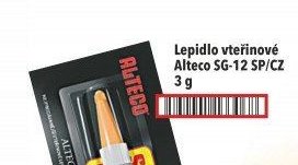 Lepidlo vteřinové Alteco SG-12 SP/CZ 3 g