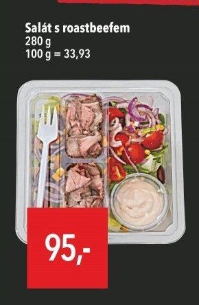 Salát s roastbeefem