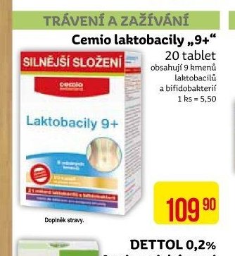 Cemio laktobacily „9+“ 20 tablet