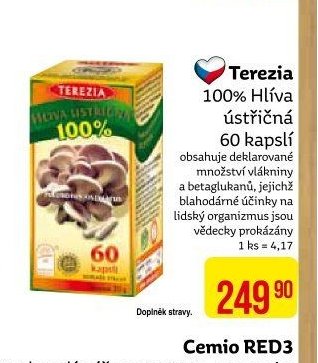 Terezia 100% Hlíva ústřičná 60 kapslí