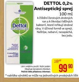 DETTOL 0,2% Antiseptický sprej 100 ml