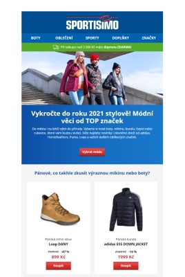 akční leták Sportisimo 7.1.2021-12.1.2021