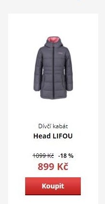 Dívčí kabát Head LIFOU