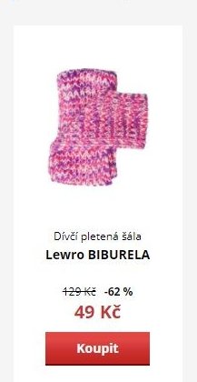 Dívčí pletená šála Lewro BIBURELA