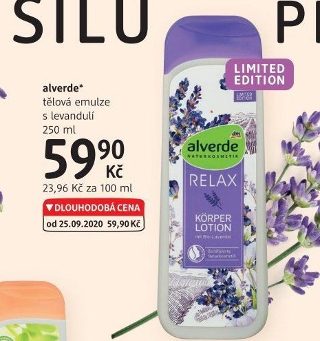 Emulze tělová bio Alverde