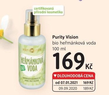 Heřmánková voda bio Purity Vision