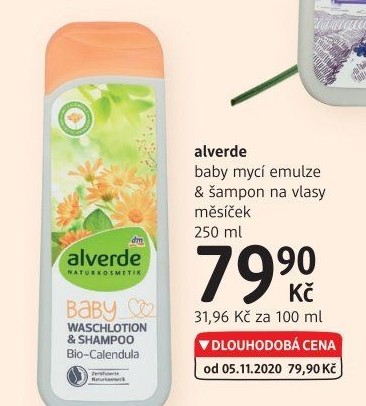 Šampon a mycí emulze dětská bio Baby Alverde