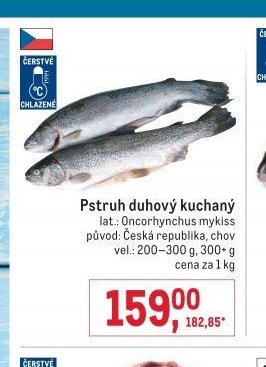 Pstruh duhový kuchaný