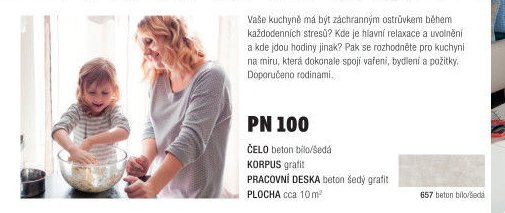 Kuchyně PN 100 beton bílo/šedá - ASKO akcniletaky.com