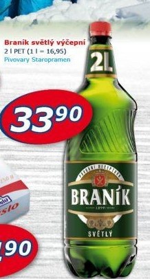 Pivo světlé výčepní 10° Braník