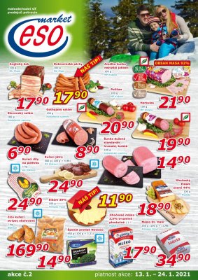 akční leták ESO MARKET 13.1.2021-24.1.2021