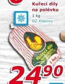 Kuřecí díly na polévku mražené DZ Klatovy