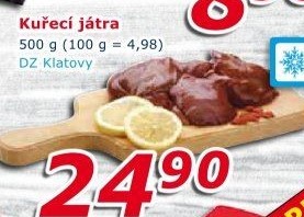 Kuřecí játra mražená DZ Klatovy