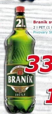 Pivo světlé výčepní 10° Braník