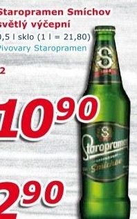 Pivo světlé výčepní 10° Smíchov Staropramen