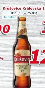 Pivo světlý ležák Královská 12° Krušovice