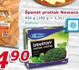 Špenátový protlak mražený Nowaco
