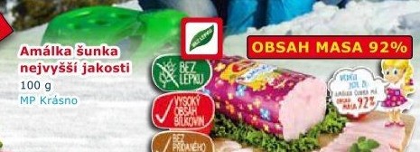 Šunka Amálka nejvyšší jakosti Krásno