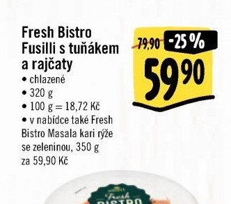 Fresh Bistro Fusilli s tuňákem a rajčaty