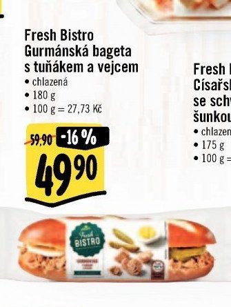 Fresh Bistro Gurmánská bageta s tuňákem a vejcem
