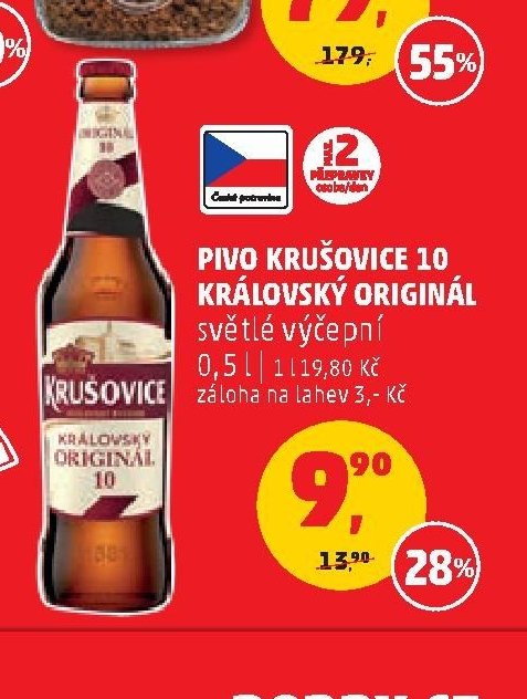 PIVO KRUŠOVICE 10 KRÁLOVSKÝ ORIGINÁL