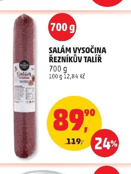 SALÁM VYSOČINA ŘEZNÍKŮV TALÍŘ 700 g