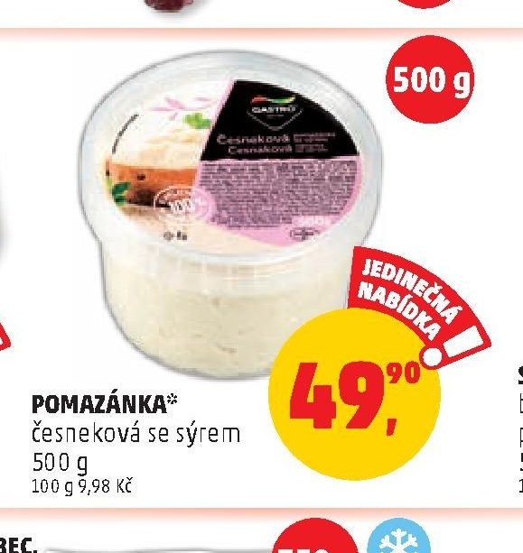 POMAZÁNKA česneková se sýrem 500 g