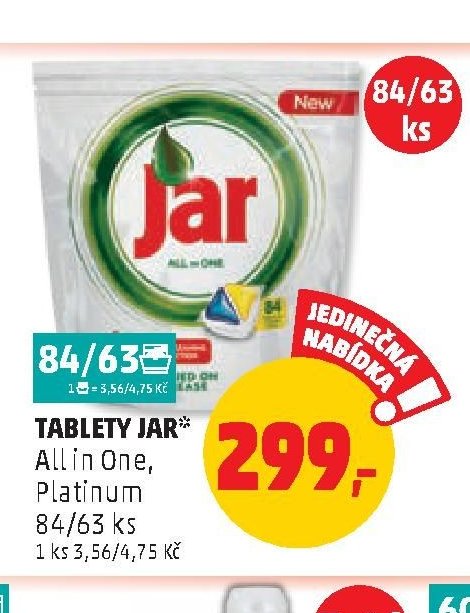 Tablety Jar All in One, Platinum 84/63 ks