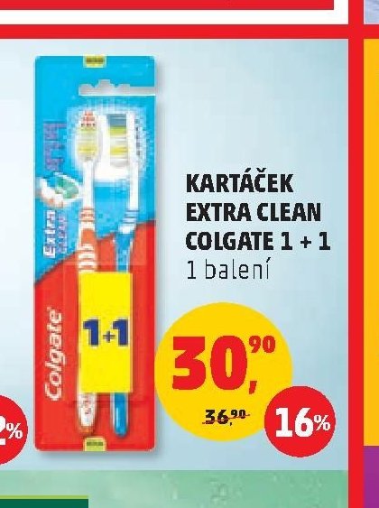 Kartáček Extra Clean Colgate 1+1