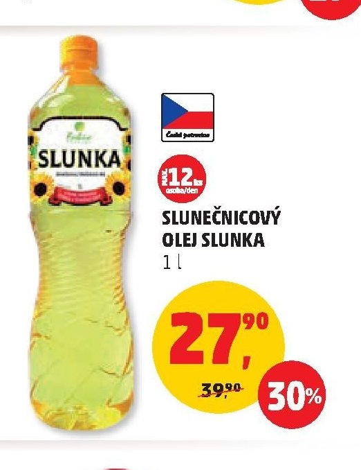 SLUNEČNICOVÝ OLEJ SLUNKA