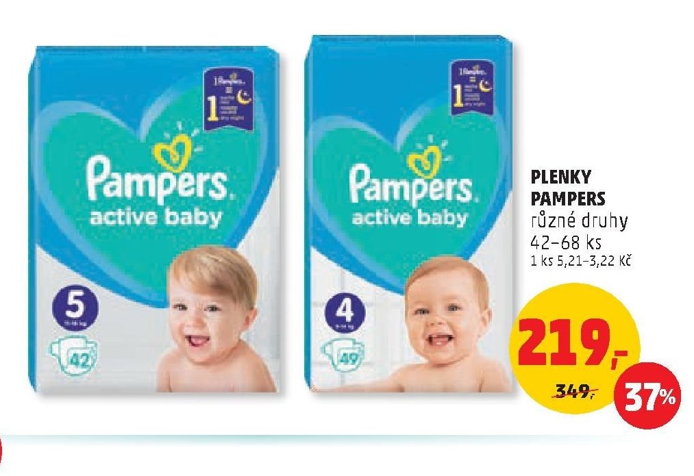 PLENKY PAMPERS různé druhy 42-68 ks