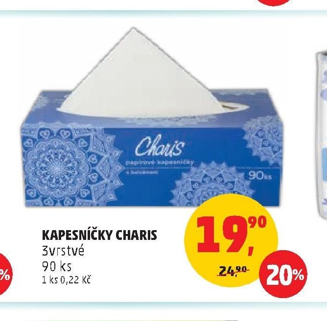 KAPESNÍČKY CHARIS 3vrstvé 90 ks