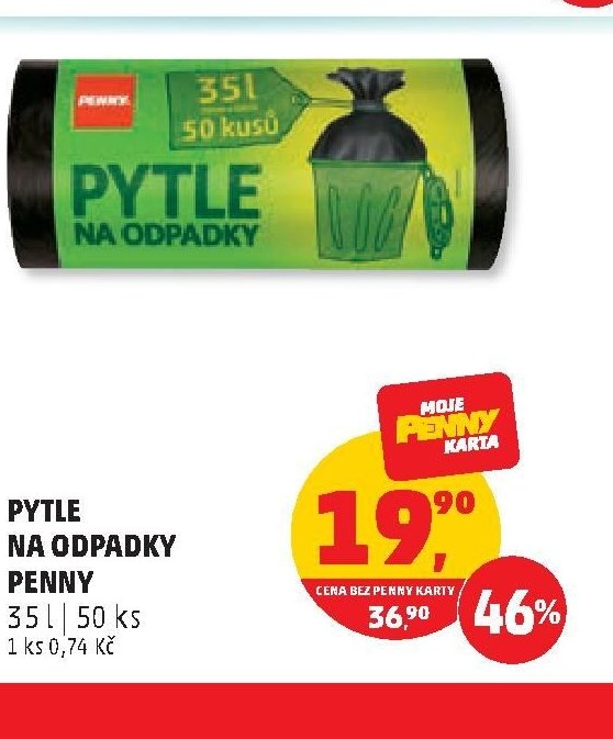PYTLE NA ODPADKY PENNY 35 l | 50 ks