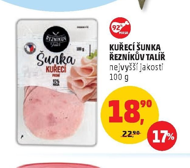 Kuřecí šunka Řezníkův talíř