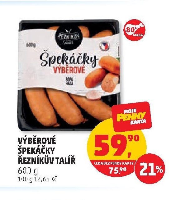 Výběrové špekáčky Řezníkův talíř