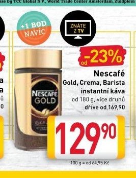 Nescafé Gold, Crema, Barista instantní káva