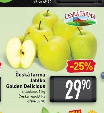 Česká farma Jablko Golden Delicious