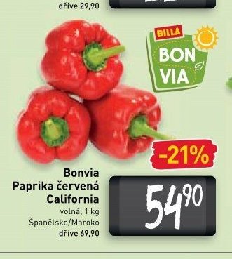 Bonvia Paprika červená California