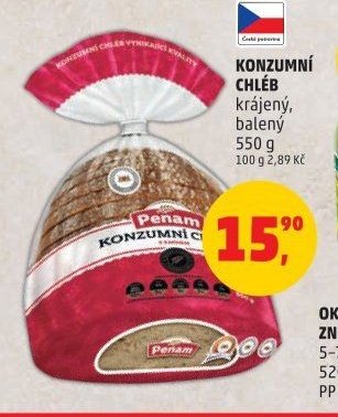 Konzumní chléb 550 g