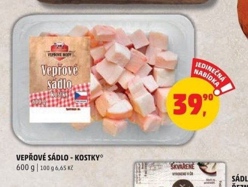 Vepřové sádlo - kostky